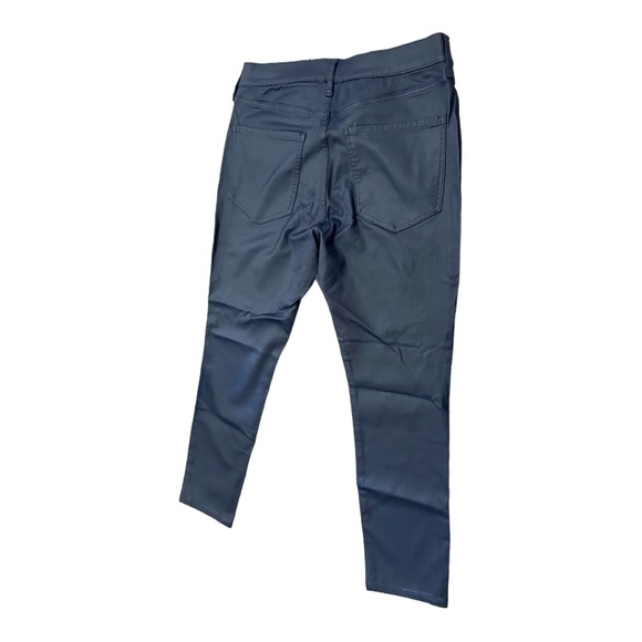 NWT! Express Mid Rise Coated Blue Skinny Jeans in 12 Short - Picture 3 of 8